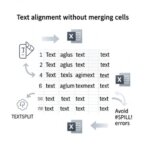 엑셀 줄 바꿈과 셀 병합 없이 텍스트 정렬하는 방법