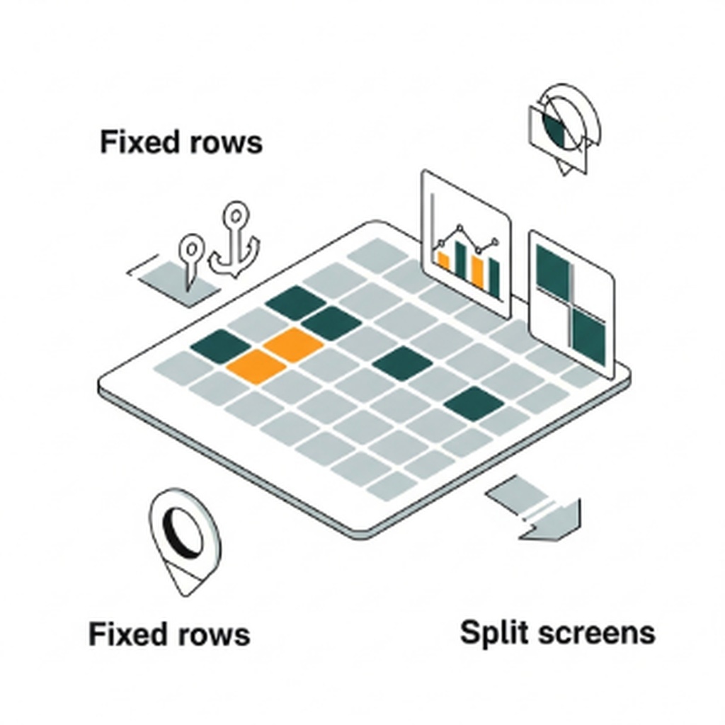 엑셀 화면 분할과 틀 고정으로 대량 데이터 완벽하게 비교하는 방법