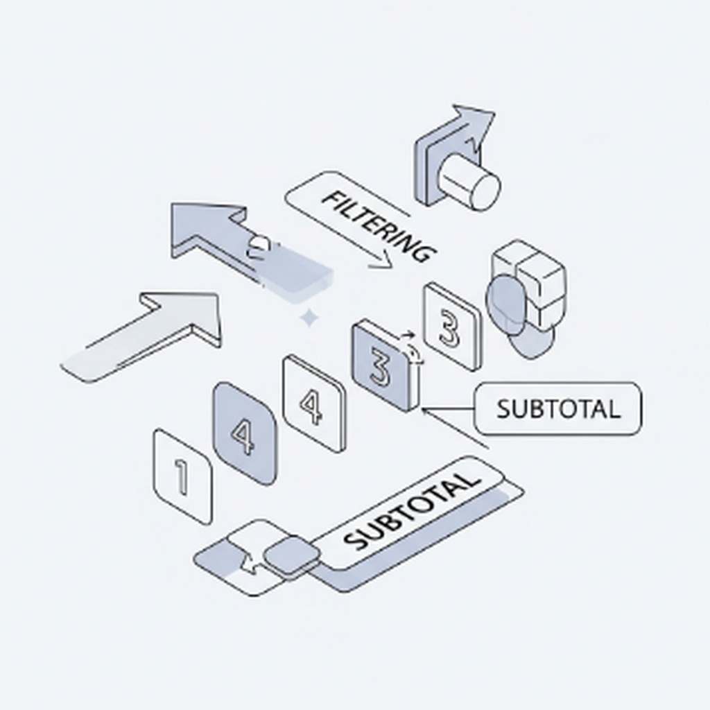 엑셀 필터 후 자동 번호 매기기 수식 사용 방법