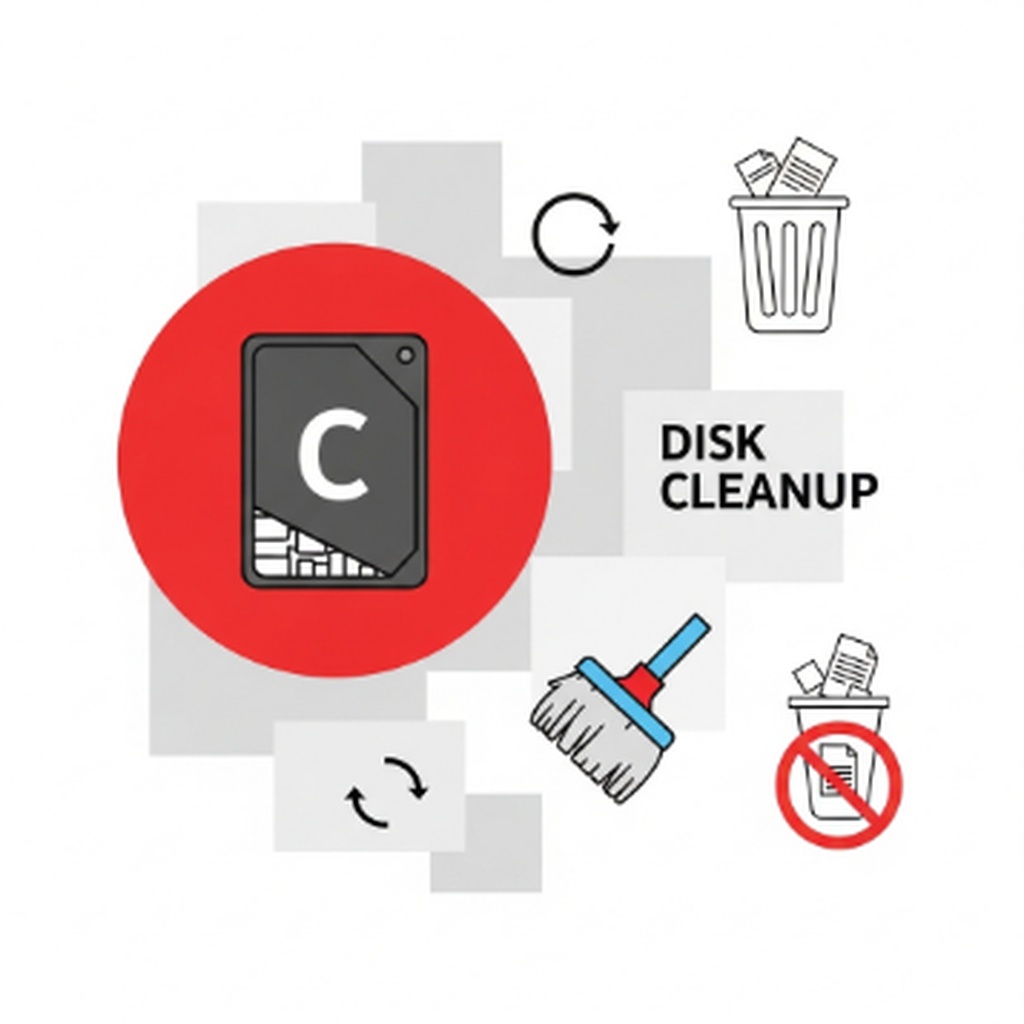 윈도우 C드라이브 용량 부족 해결 및 전송되지 않은 임시 파일 삭제 방법