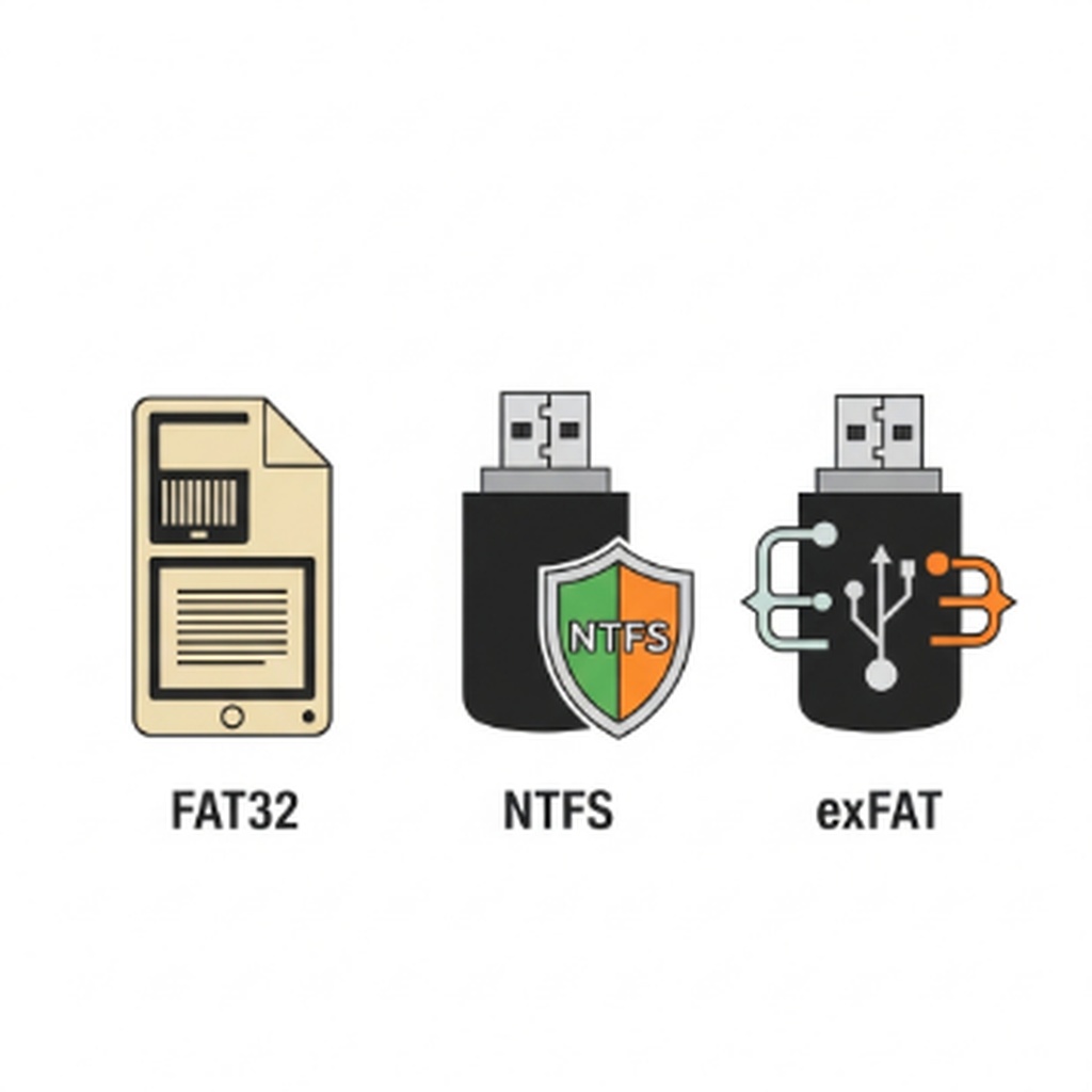 USB 메모리 포맷 형식 NTFS와 FAT32 차이점 및 선택 기준