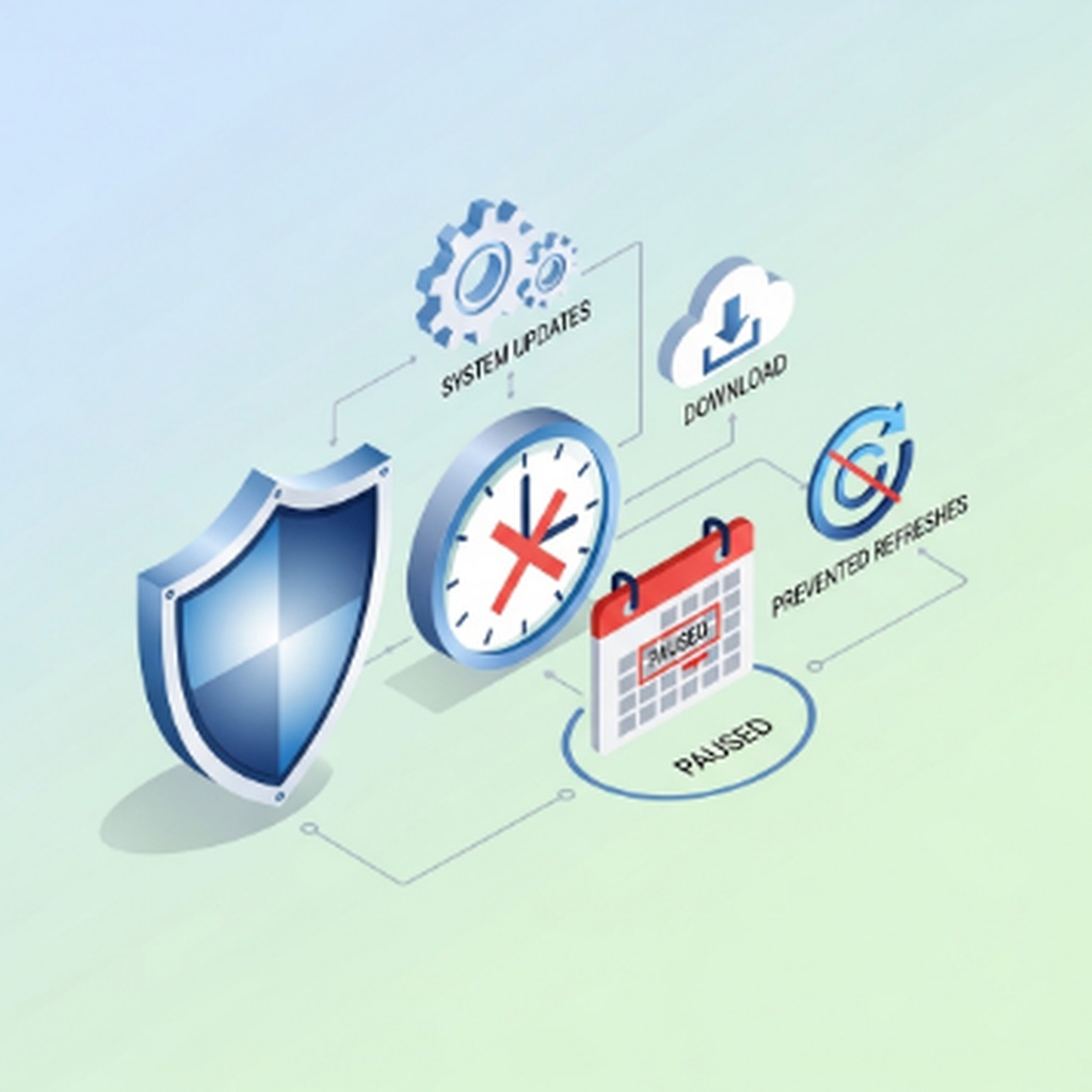 윈도우 업데이트 강제로 일시 중지해서 자동 재부팅 방지하는 방법