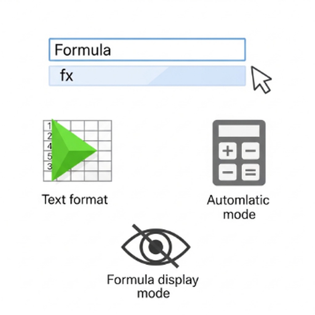 엑셀 수식 결과값이 안 나오고 수식 그대로 보일 때 해결 방법