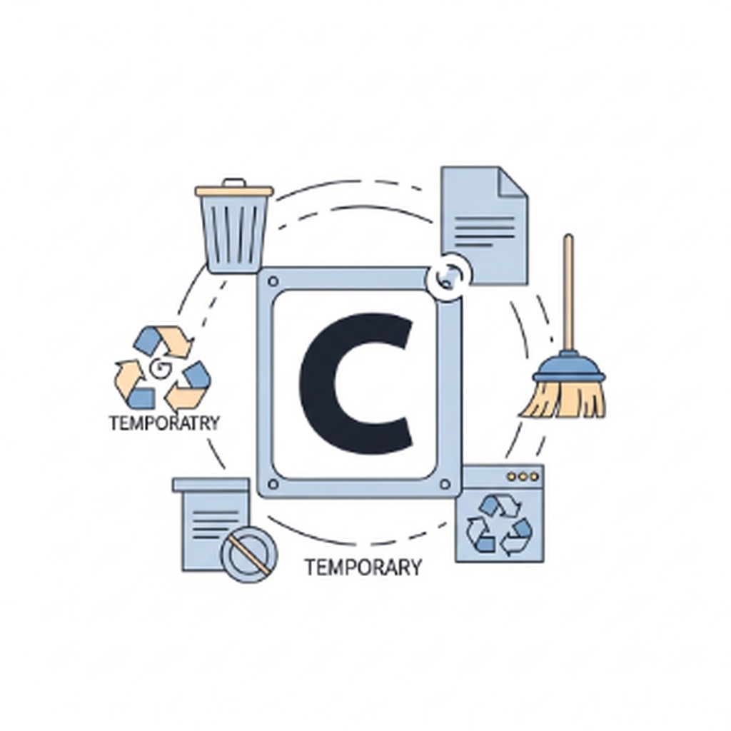 윈도우 C드라이브 용량 부족 해결 및 전송되지 않은 임시 파일 삭제 방법