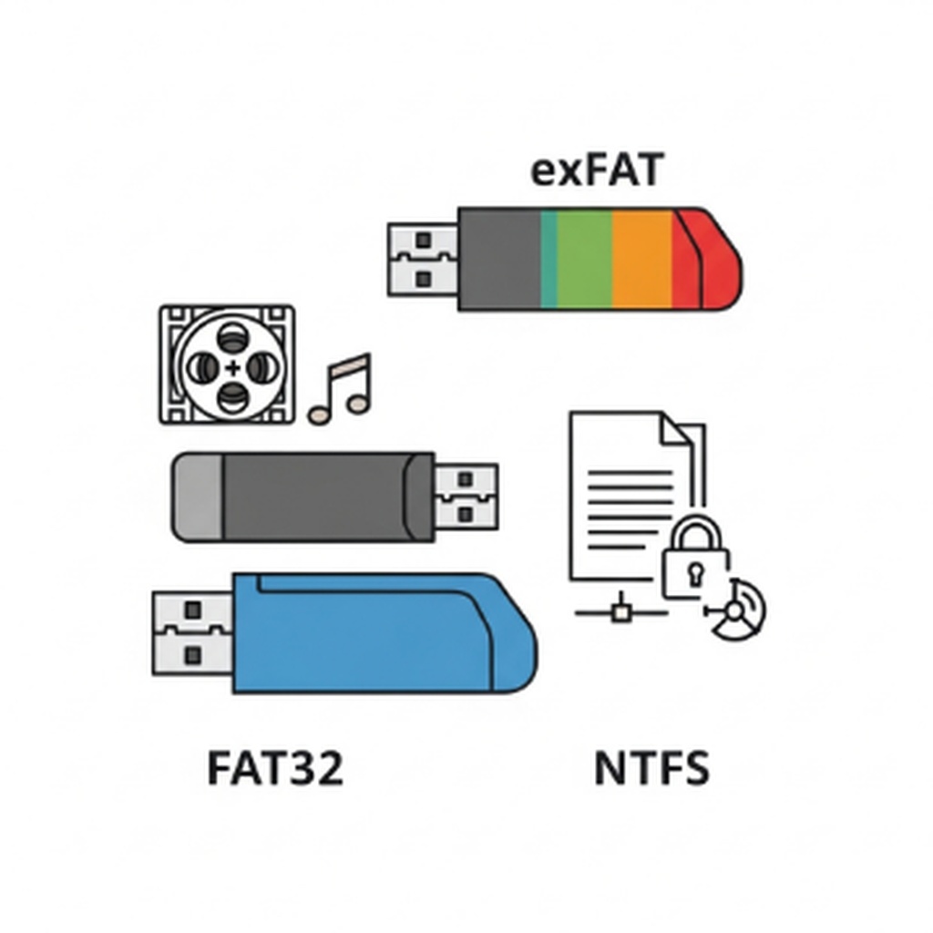 USB 메모리 포맷 형식 NTFS와 FAT32 차이점 및 선택 기준