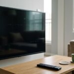 tv 고장 원인 확인을 위한 거실 TV 화면