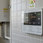 린나이 보일러 조작판과 디지털 표시창