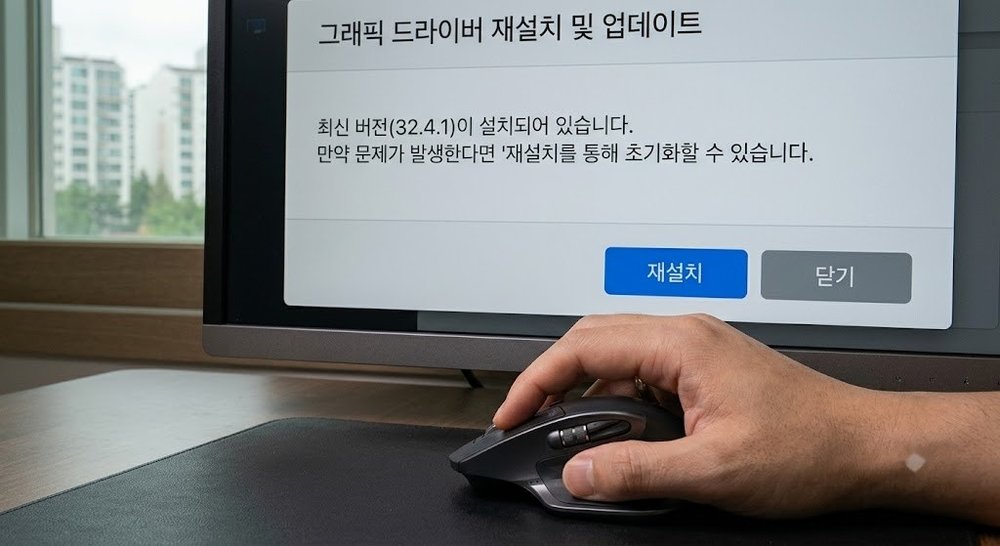 NVIDIA 그래픽 드라이버 업데이트 설치 과정