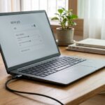 LG 노트북 배터리 설정 화면과 충전 케이블 연결 모습