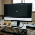 PC 모니터 무한 로딩 화면과 와이파이 공유기