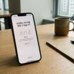 스마트폰 화면에 표시된 웹페이지 연결 오류 증상