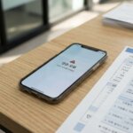 스마트폰 화면에 뜬 PASS 인증 오류 메시지와 서류